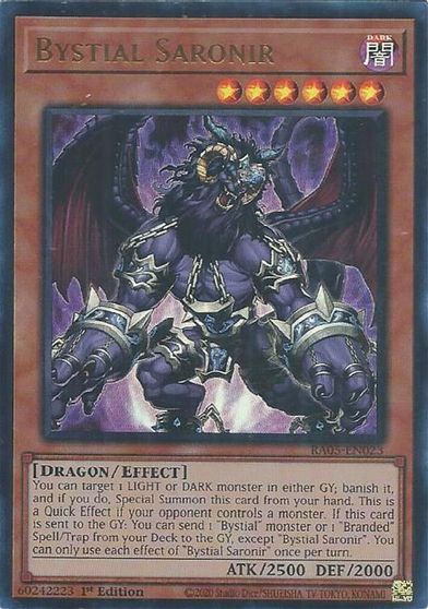Bystial Saronir Ultra Rare #RA05-EN023