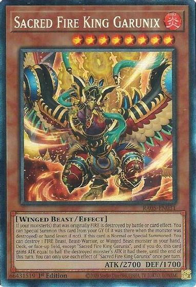 Sacred Fire King Garunix PCR #RA05-EN031