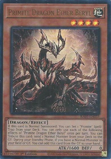 Primite Dragon Ether Beryl Ultra Rare #RA05-EN033