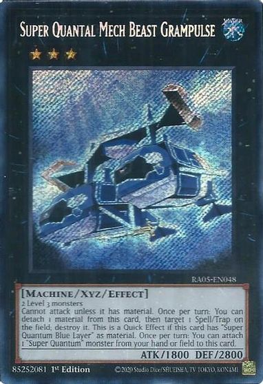Super Quantal Mech Beast Grampulse Secret Rare #RA05-EN048