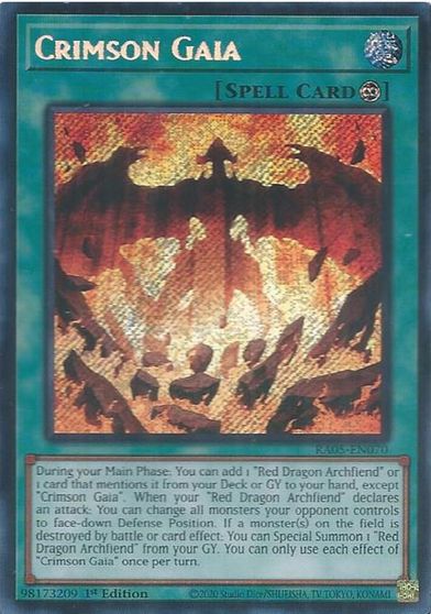 Crimson Gaia Secret Rare #RA05-EN070