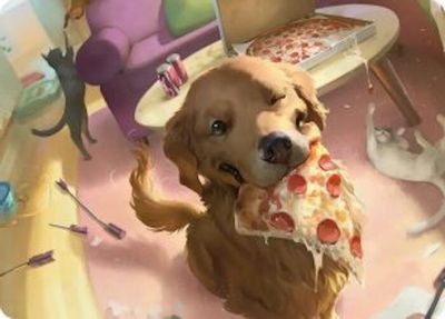 Lucky the Pizza Dog Art Card #44