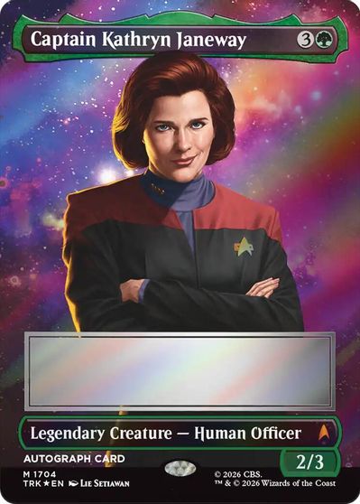 Captain Kathryn Janeway Borderless Signed