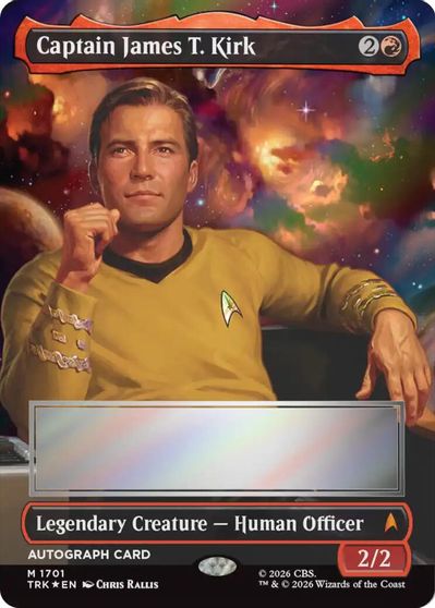 Captain James T Kirk Borderless Signed