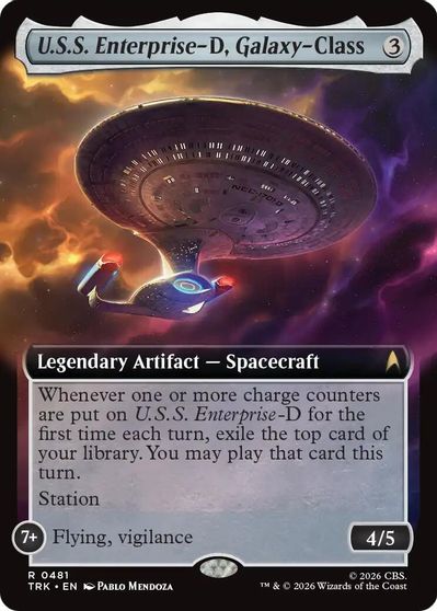 USS Enterprise D Galaxy Class Extended Art