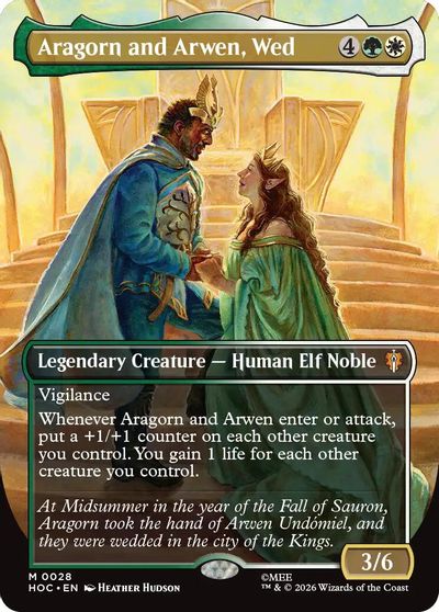 Aragorn and Arwen Wed Borderless #28