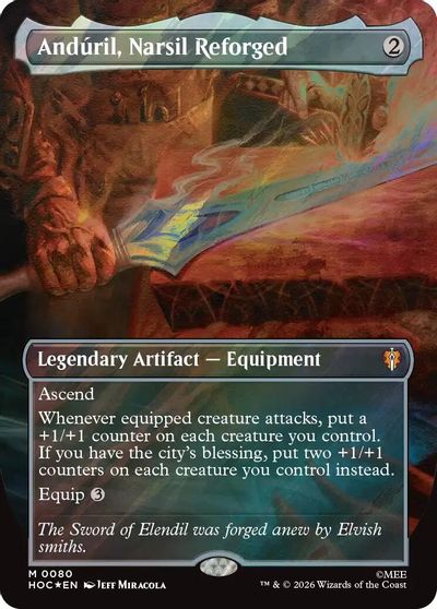 Anduril Narsil Reforged Borderless Surge Foil #80