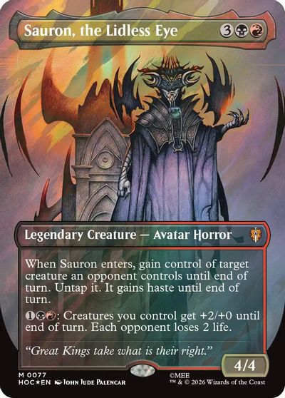 Sauron the Lidless Eye Borderless Surge Foil #77