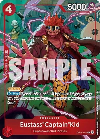 EustassCaptainKid One Piece Card Game Illustration Box Vol 8 #OP14-014