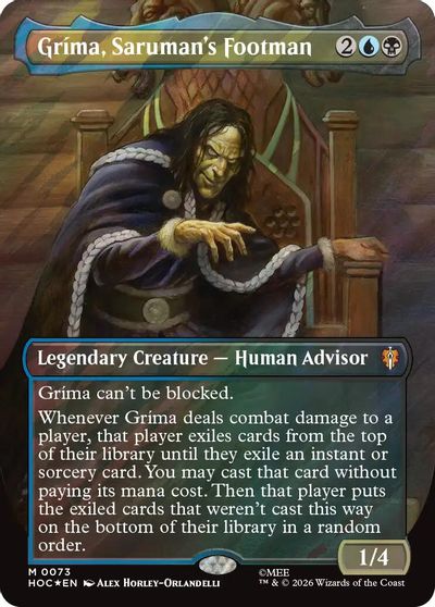 Grima Sarumans Footman Borderless Surge Foil #73