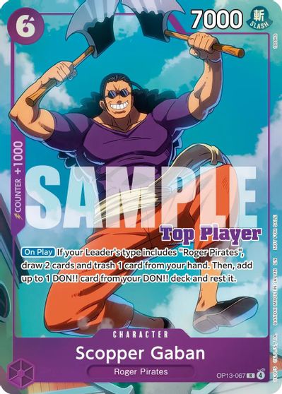 Scopper Gaban CS 26 27 Top Player Pack Vol 1 #OP13-067