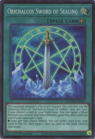 Orichalcos Sword of Sealing [Secret Rare] MAMO-EN022