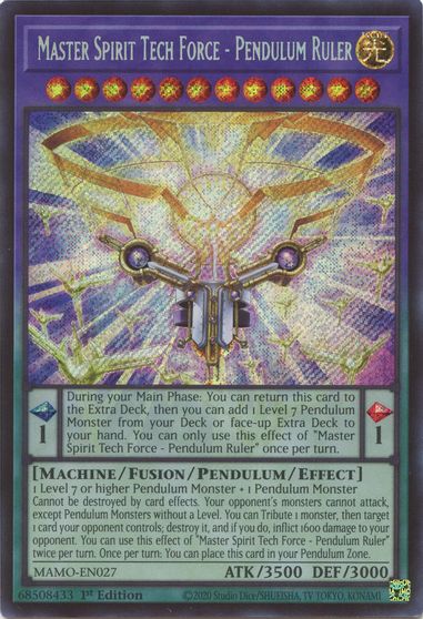 Master Spirit Tech Force - Pendulum Ruler [Secret Rare] MAMO-EN027