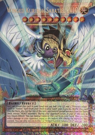 Winged Kuriboh Sabatiel LV10 [Extended Art Starlight Rare] MAMO-EN006