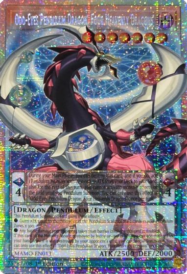 Odd-Eyes Pendulum Dragon, Four Heavenly Dragons [Extended Art Starlight Rare] MAMO-EN013