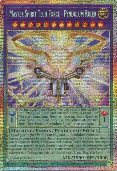 Master Spirit Tech Force - Pendulum Ruler [Starlight Rare] MAMO-EN027