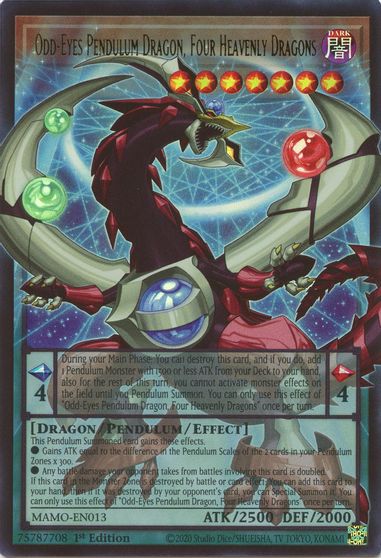 Odd-Eyes Pendulum Dragon, Four Heavenly Dragons [Extended Art] MAMO-EN013