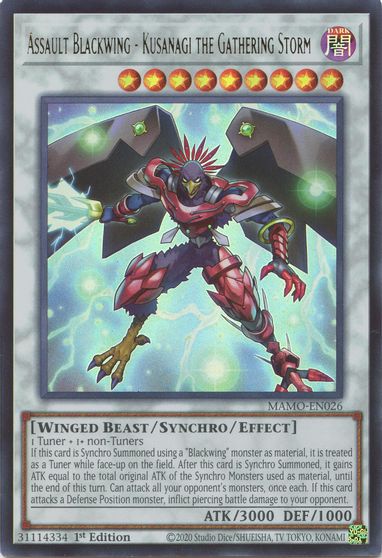 Assault Blackwing - Kusanagi the Gathering Storm MAMO-EN026