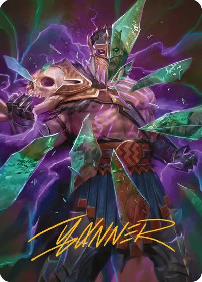 Rise of the Deathbringer Art Card Gold Stamped Signature