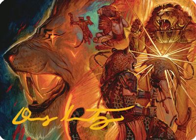 Way of the Warlord Art Card Gold Stamped Signature