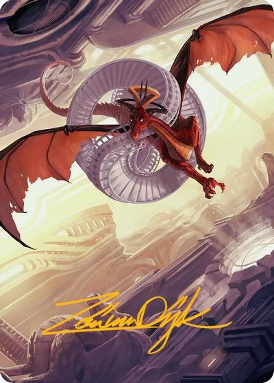 Draconic Visitor Art Card Gold Stamped Signature