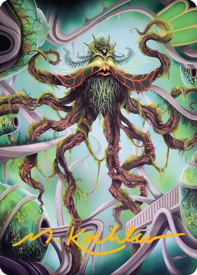 Verdant Kraken Art Card Gold Stamped Signature