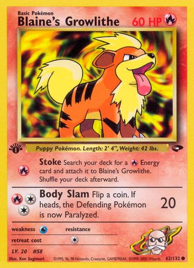 Blaine's Growlithe [1st Edition] #62