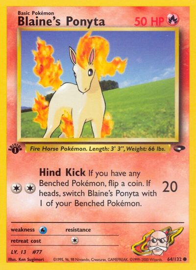 Blaine's Ponyta [1st Edition] #64