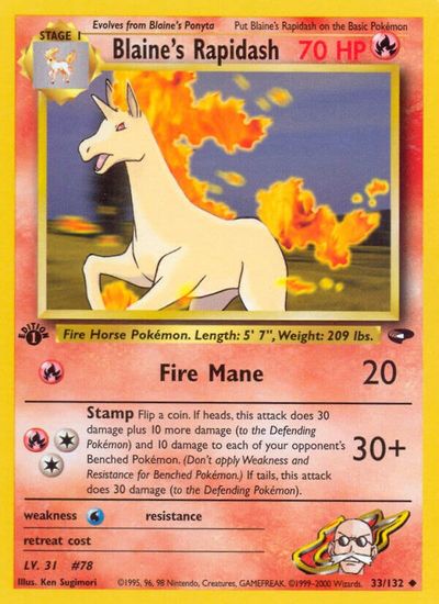 Blaine's Rapidash [1st Edition] #33