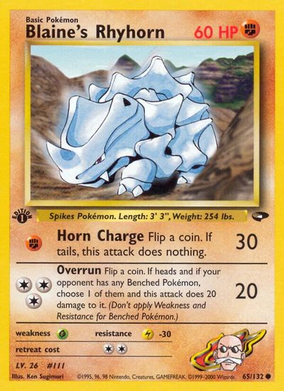 Blaine's Rhyhorn [1st Edition] #65
