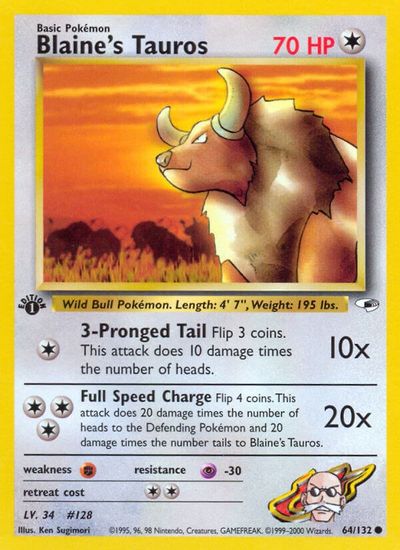 Blaine's Tauros [1st Edition] #64