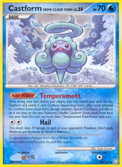 Castform Snow-Cloud Form [Reverse Holo] #50