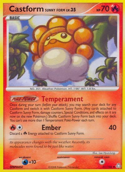 Castform Sunny Form [Reverse Holo] #51