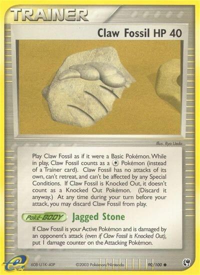 Claw Fossil [Reverse Holo] #90