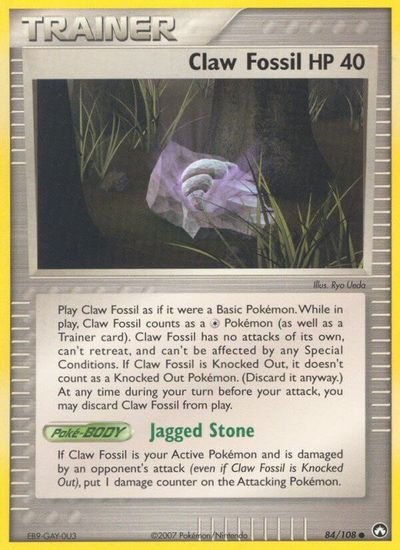 Claw Fossil [Reverse Holo] #84