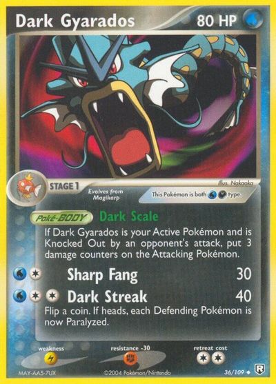 Dark Gyarados [Reverse Holo] #36
