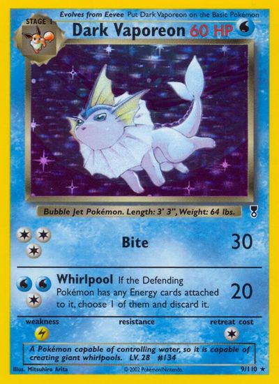 Dark Vaporeon [Reverse Holo] #9