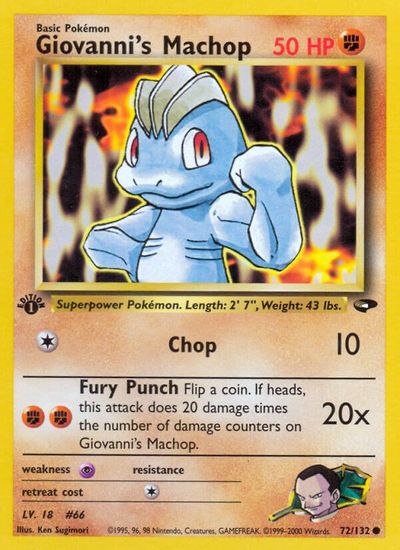 Giovanni's Machop [1st Edition] #72