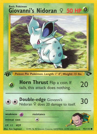 Giovanni's Nidoran [1st Edition] #75