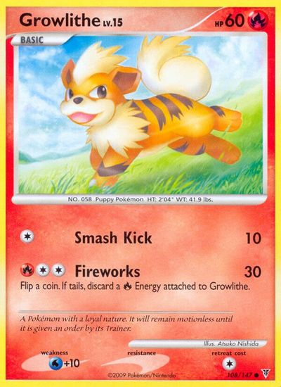 Growlithe [Reverse Holo] #108