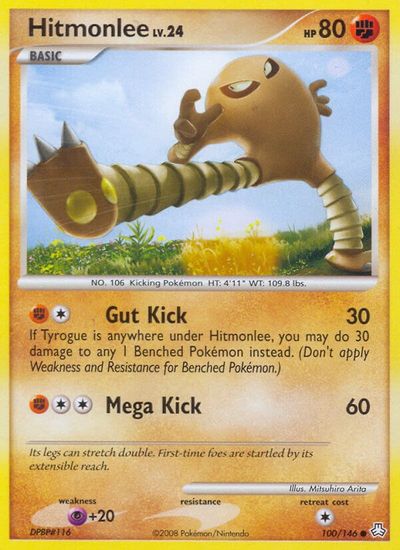 Hitmonlee [Reverse Holo] #100