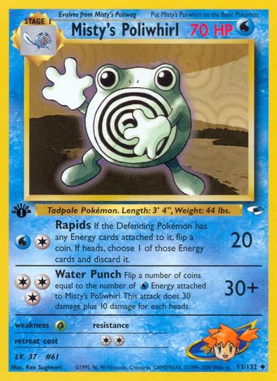 Misty's Poliwhirl [1st Edition] #53