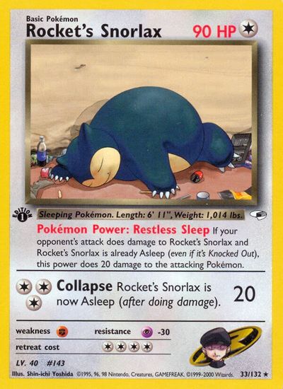 Rocket's Snorlax [1st Edition] #33