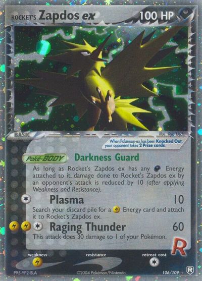 Rocket's Zapdos EX #106