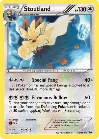 Stoutland [Reverse Holo] #88