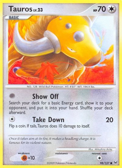 Tauros [Reverse Holo] #98