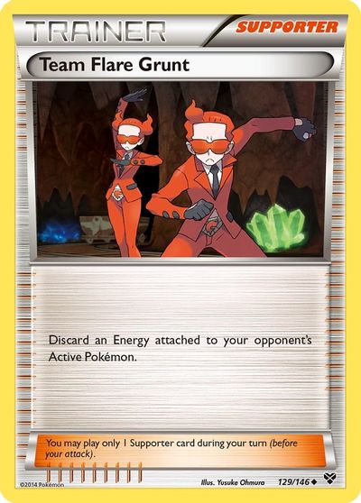 Team Flare Grunt [Reverse Holo] #129