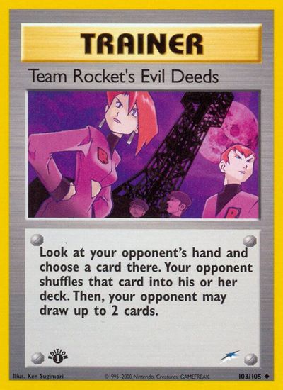 Team Rocket's Evil Deeds [1st Edition] #103