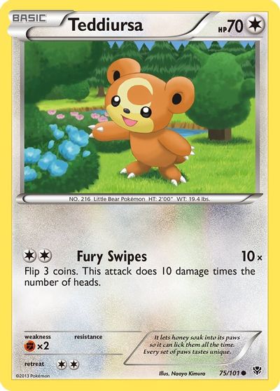 Teddiursa [Reverse Holo] #75