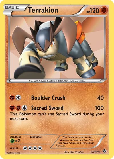 Terrakion [Reverse Holo] #63